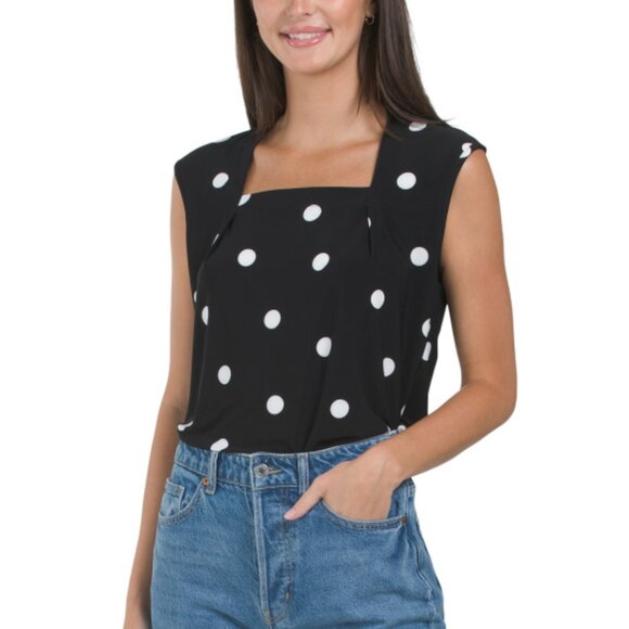 Evan Picone Tops - EVAN PICONE Polka Dot Knit Top